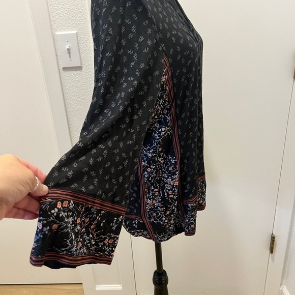 Lucky Brand Boho Floral Long Sleeve Tunic Top – Size M - Picture 3 of 6